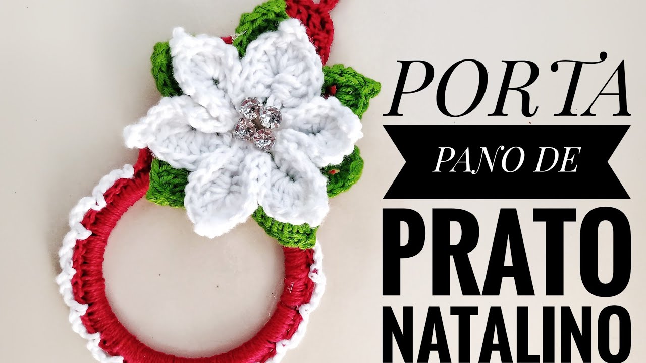 PORTA PANO DE PRATO NATALINO 1 MODELO(VEJA COMO FAZER)