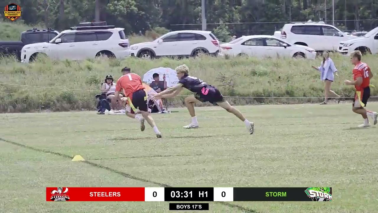 Oztag Junior Nationals 2025 -  17 Boys Quarter Final - Illawarra Steelers Vs South QLD Storm