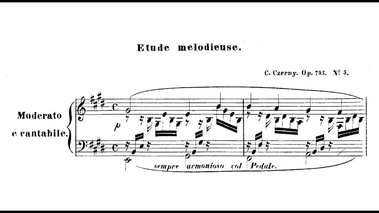 Carl Czerny: Etude mélodieuse, Op.795/3