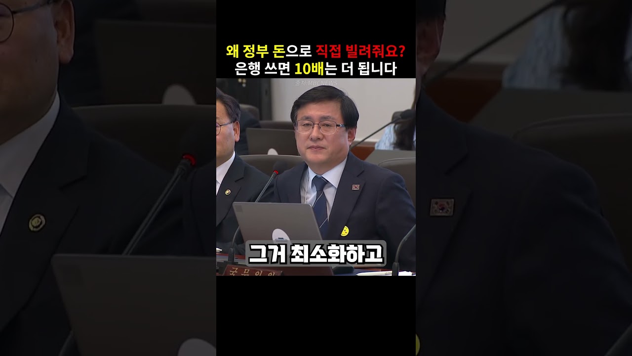 왜 정부 돈으로 직접 빌려줘요?? 은행 쓰면 10배는 더 됩니다!!!
