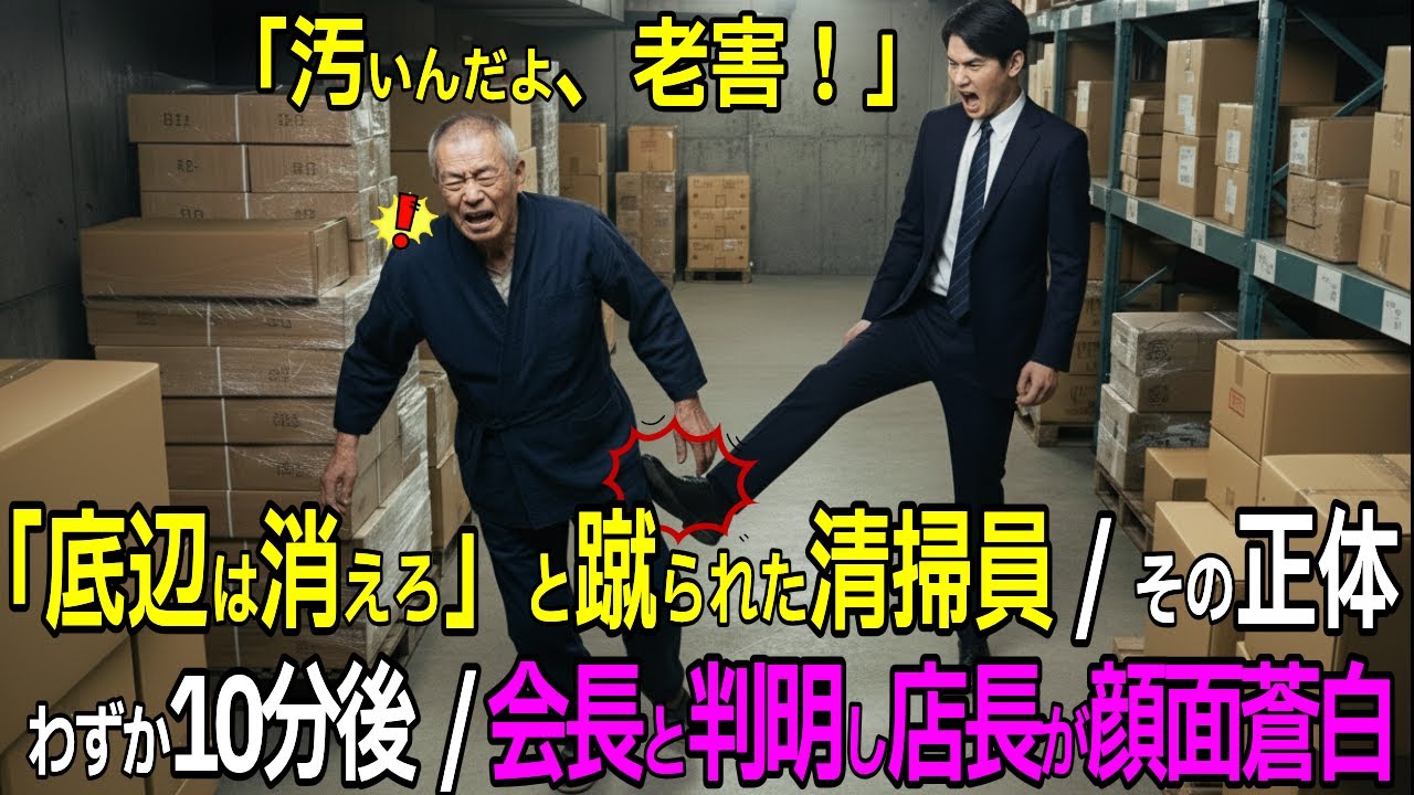 「汚いから消えろ」と高齢スタッフをゴミ扱いした店長、その場で会長と判明し土下座する羽目に【感動する話】