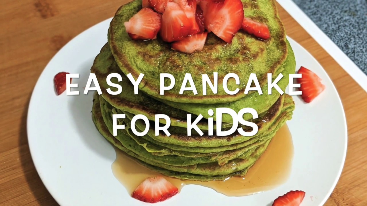 Easy green pancake for kids