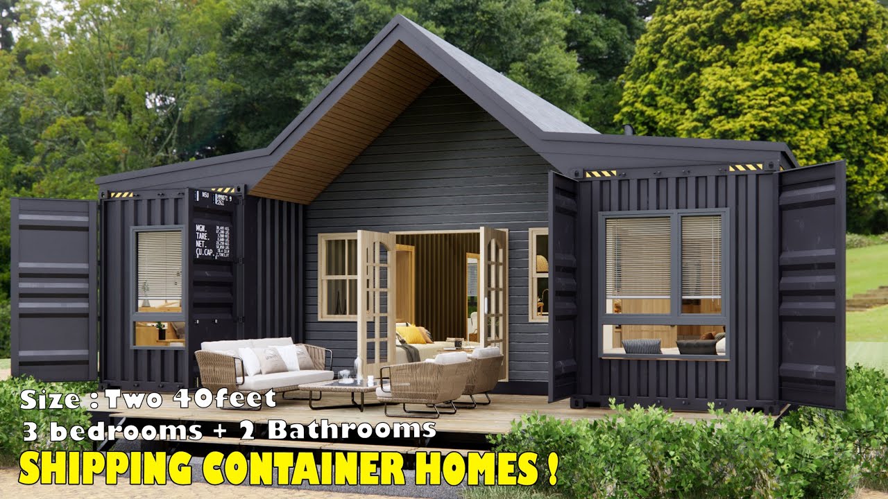 Shipping Container House Design | 3 Bedrooms | The House Is Beautifully Designed For A Small Family
