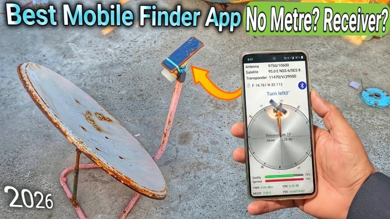 Best Set Finder App 🔥 2026 for Mobile Se All Satellite Settings | without Metre? Receiver?