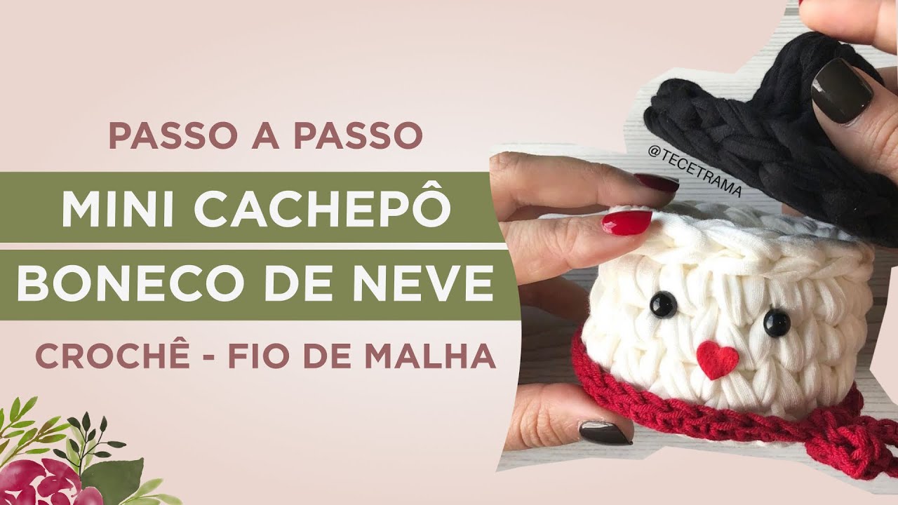 Mini Cachepo com tampa Boneco de Neve