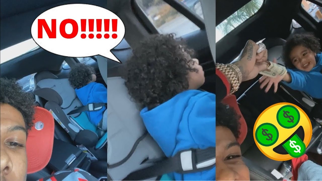 BlueFace's Son Says NO Until He Offered Him Some MONEY 😂😂😂