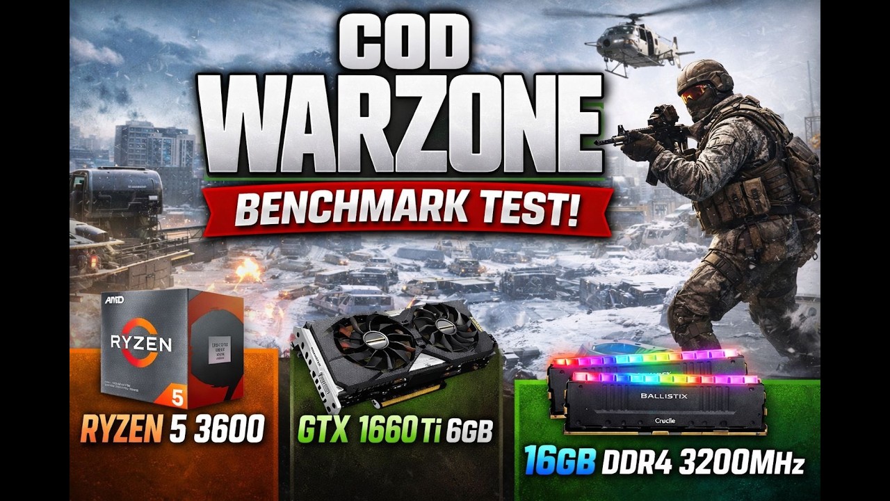 Call of Duty: Warzone benchmark Ryzen 5 3600 , GTX 1660ti