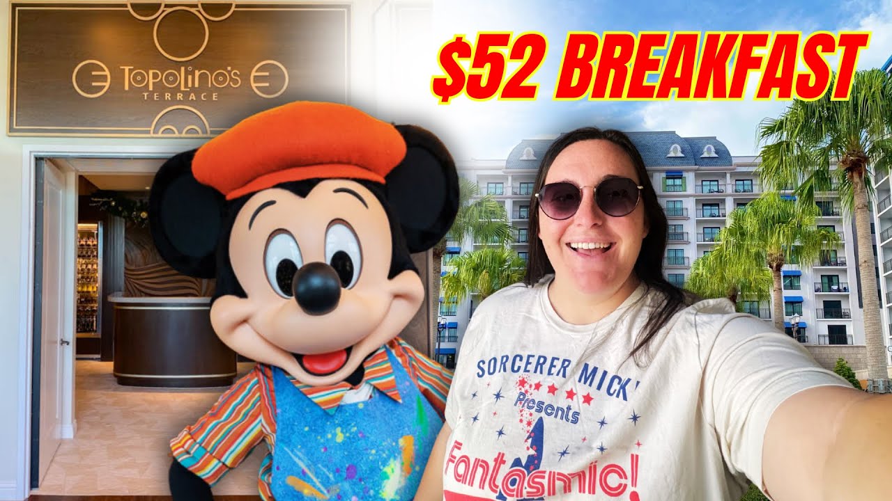 BEST BREAKFAST AT DISNEY WORLD? TOPOLINO’S TERRACE BREAKFAST UPDATE & NEW MENU- RIVIERA RESORT
