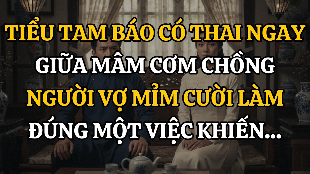 Tiểu Tam Báo Có Thai Ngay Giữa Mâm Cơm Chồng, Người Vợ Mỉm Cười Làm Đúng Một Việc Khiến...