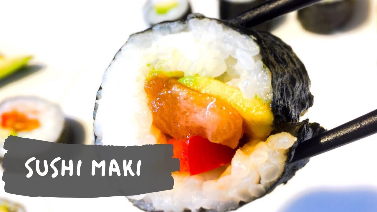 COMO HACER SUSHI MAKI - de Salm&oacute;n &iexcl;f&aacute;cil y delicioso!