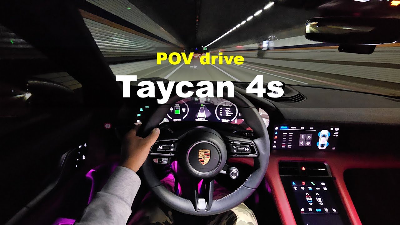 2024 Porsche Taycan 4s POV night drive
