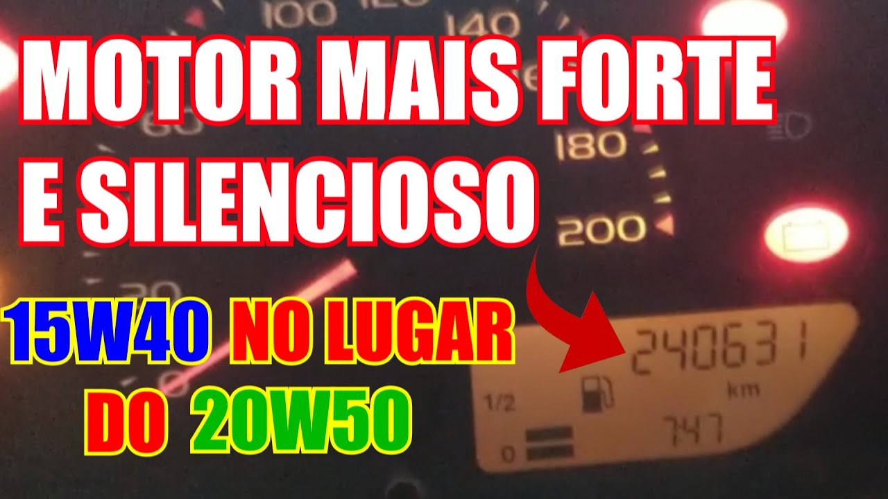 TROQUEI O ÓLEO 20W50 PELO 15W40 - VEJA O QUE ACONTECEU