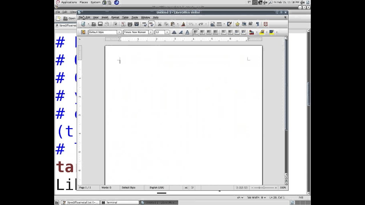 Установка и удаление LibreOffice 4 в Debian Linux