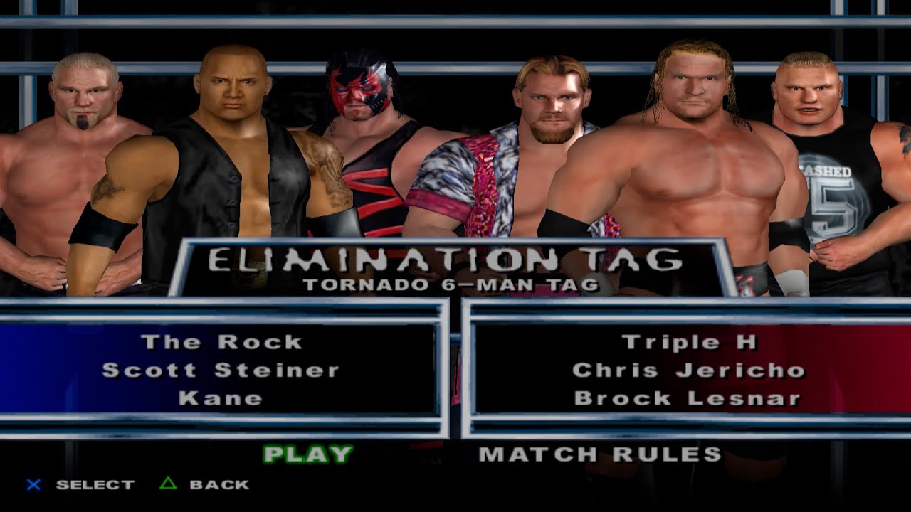 WWE SD! HCTP - TheRock,ScottSteiner,Kane VS TripleH,ChrisJericho,BrockLesnar #2rounds
