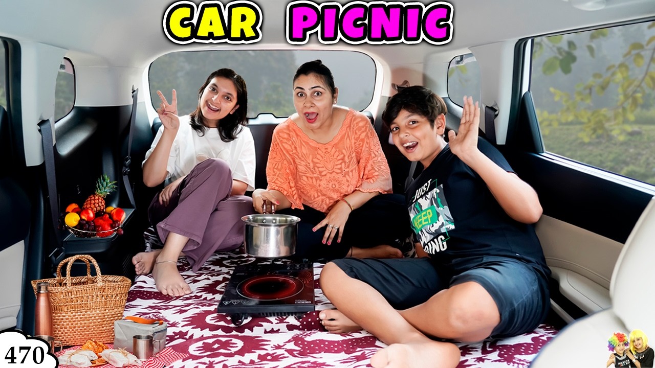 CAR PICNIC | Ep 470 | Family Comedy Challenge | Living inside the Car | Aayu and Pihu Show