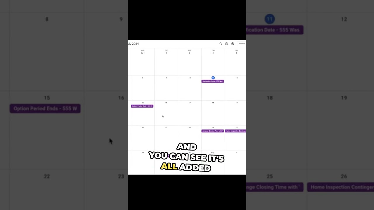 Automatically Real Estate Deadlines to Google Calendar