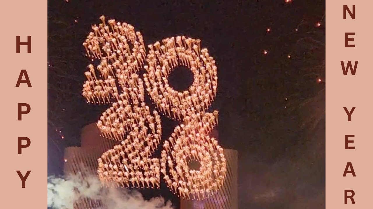 New Year's Eve Fireworks 2026 | Pyrodrones Show | Lusail Qatar