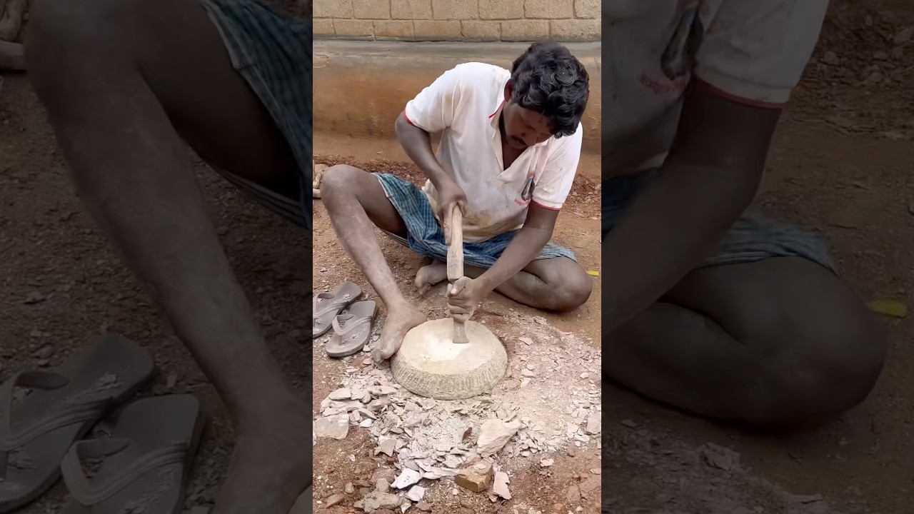 Traditional Stone Plate Making Complete Process of India