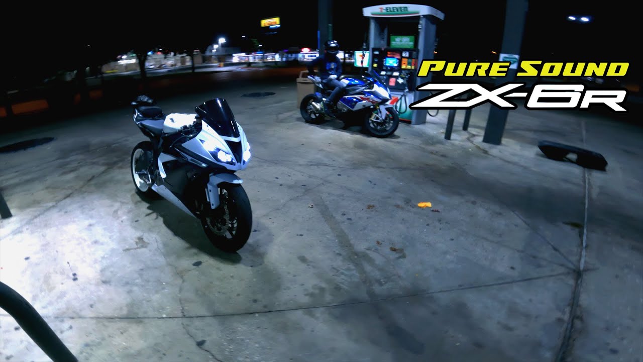 Can I Keep Up With The S1000RR? | ZX6R Night Ride (Pure Sound)