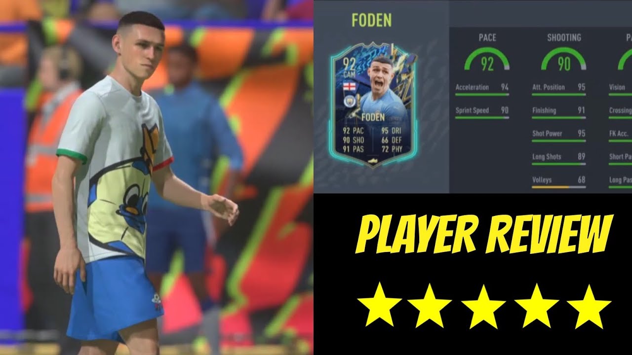PHIL FODEN (92) TEAM OF THE SEASON ! PLAYER REVIEW | FIFA 22 ULTIMATE TEAM