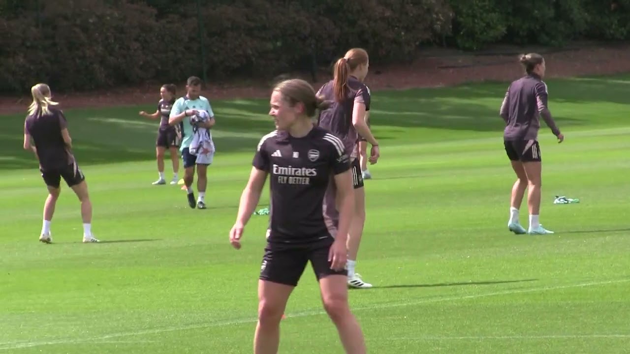 Arsenal Women full training session pre UEFA Women's Champions League Final
