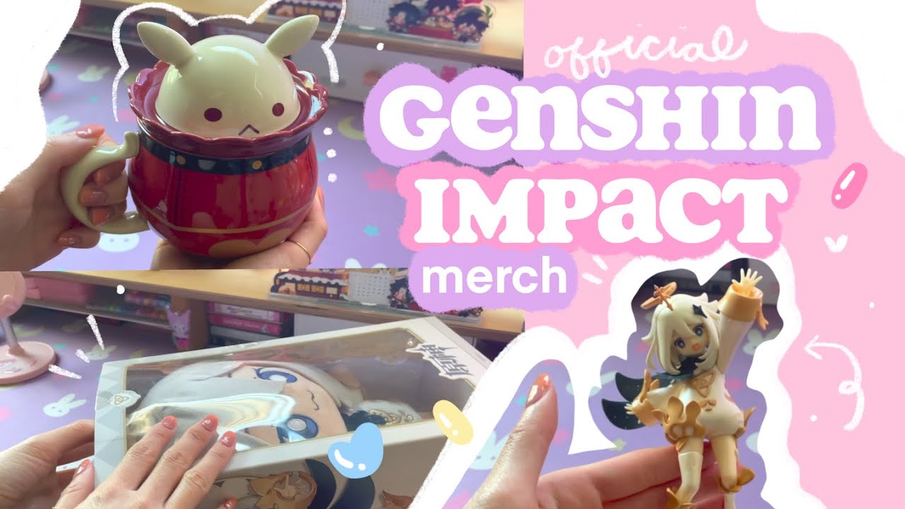 ✨ all my official genshin impact merch (so far) | klee mug, a lot of paimon, a blanket, and more 💕