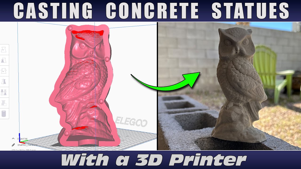 Как сделать бетонные статуи с помощью 3D-принтера (ЛЕГКОЕ РУКОВОДСТВО СВОИМИ РУКАМИ)