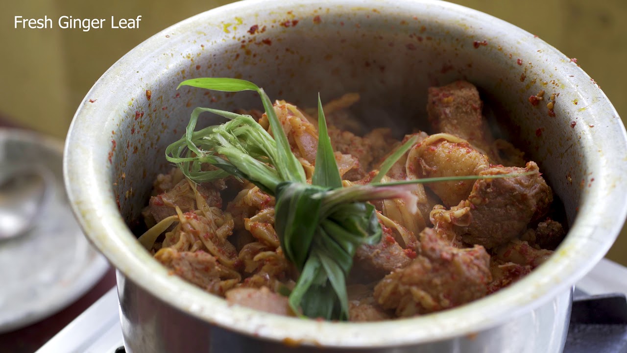 Cooking Naga Style Pork Bambooshoot on a rainy day/Bonus Fermented Fish Chutney.....