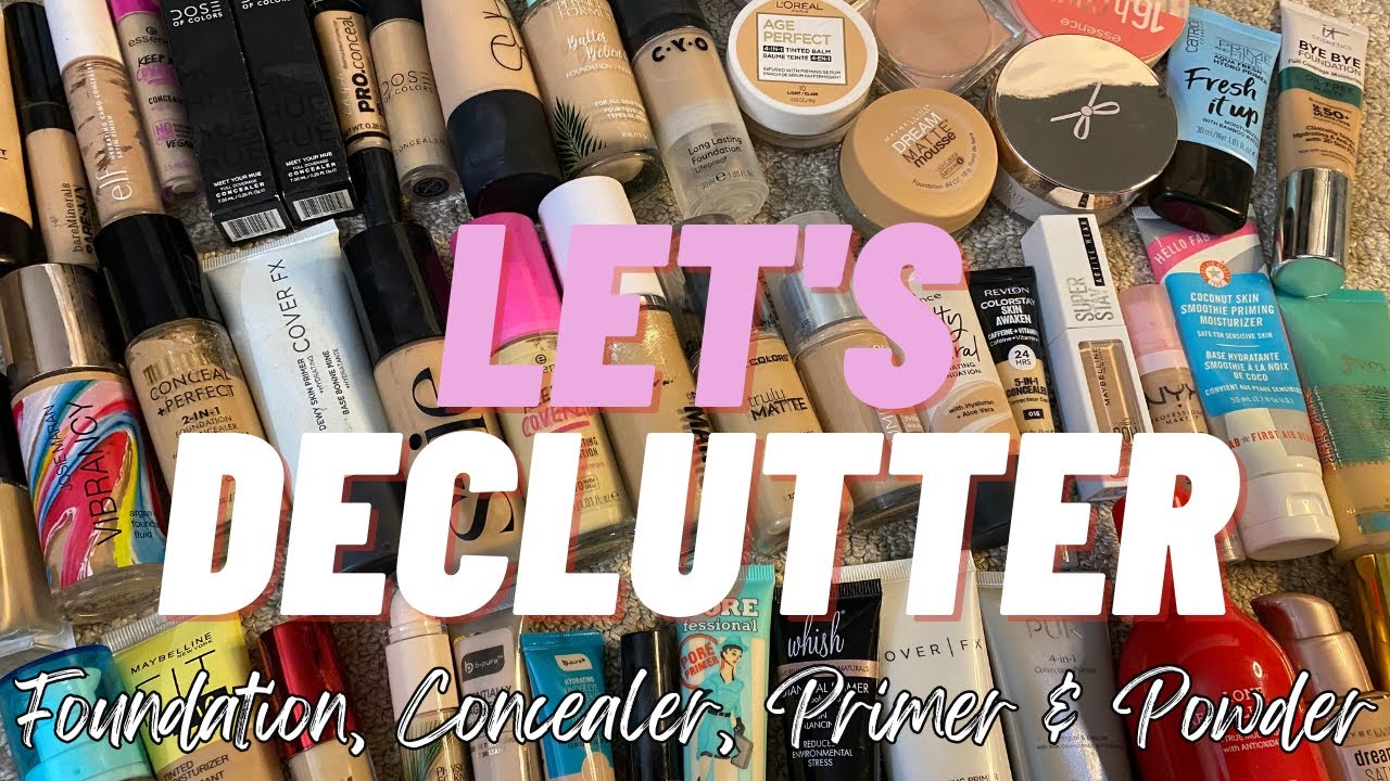 Makeup Declutter Part 3 // Foundation, Concealers, Primers & Powders