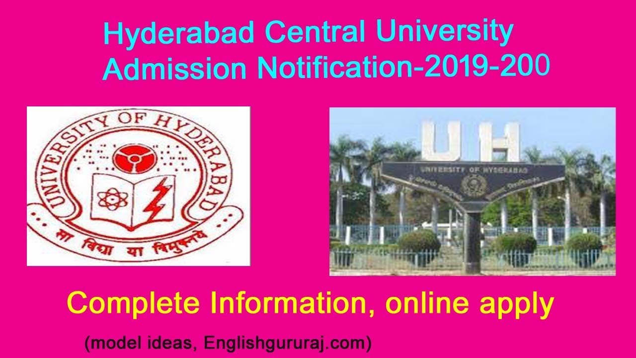 Central University of Hyderabad, Notification, Guide lines, Syllabus and Complete information