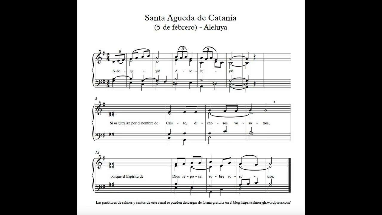 Santa Agueda de Catania  (5 de febrero) -  Aleluya