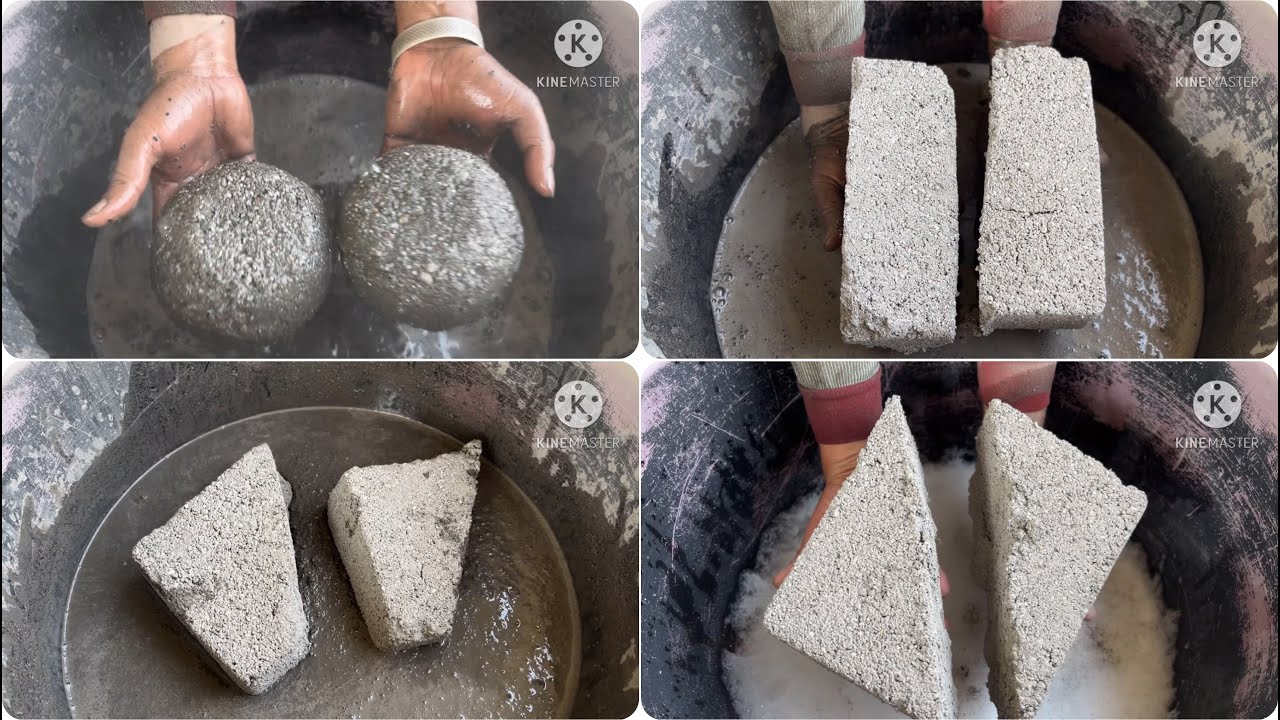 Gritty sand cement water crumbling #sandcement
