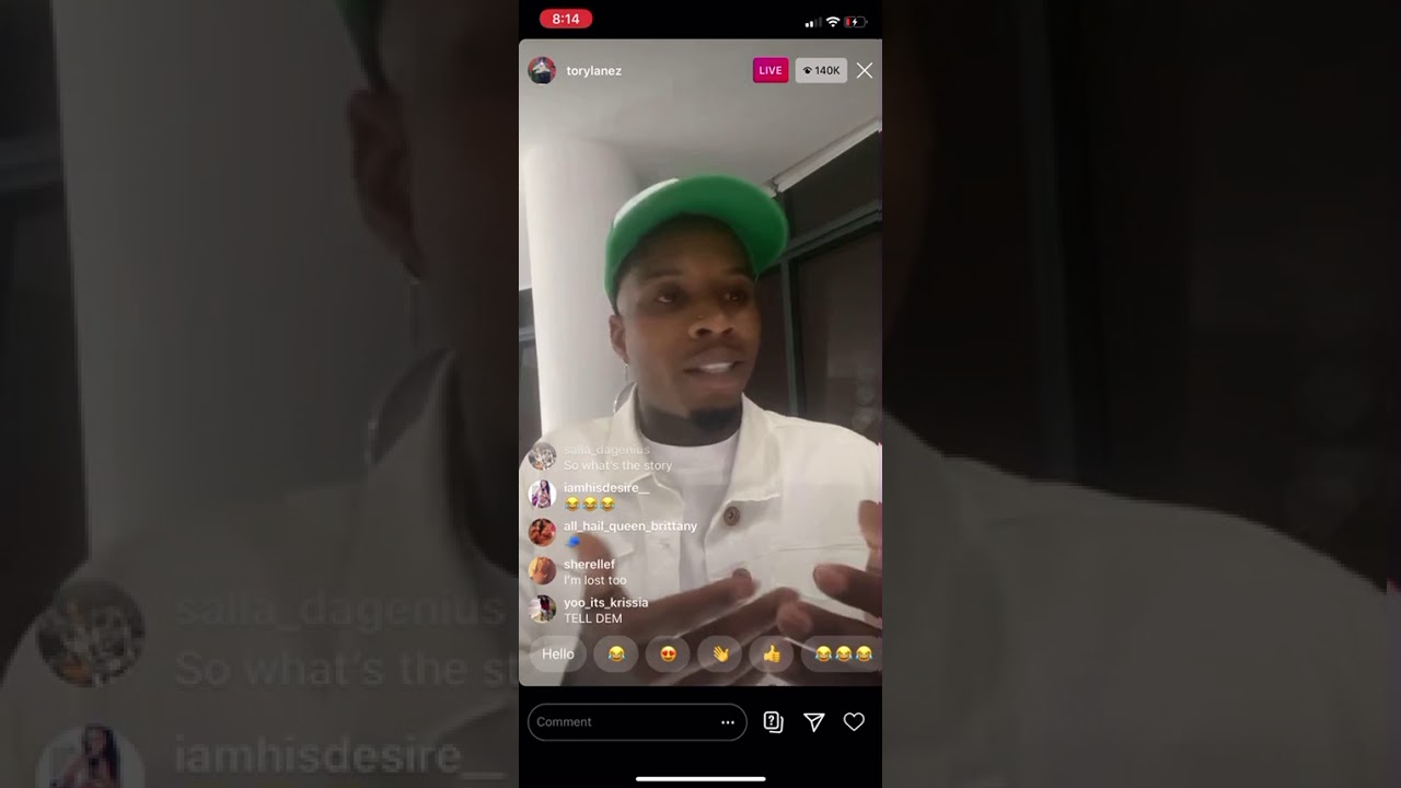 Tory lanez speaks on Megan thee stallion shooting on ig live
