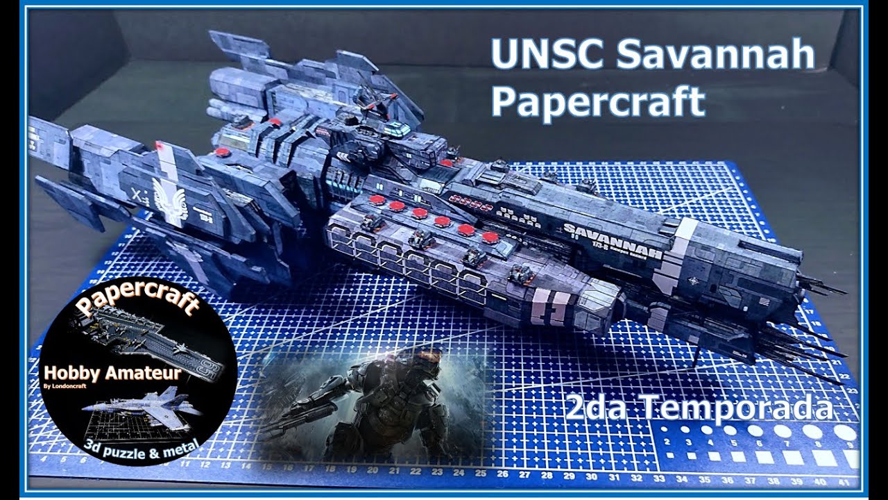 UNSC Savannah Fragata Pesada Clase-Paris - HALO, Papercraft Season 2