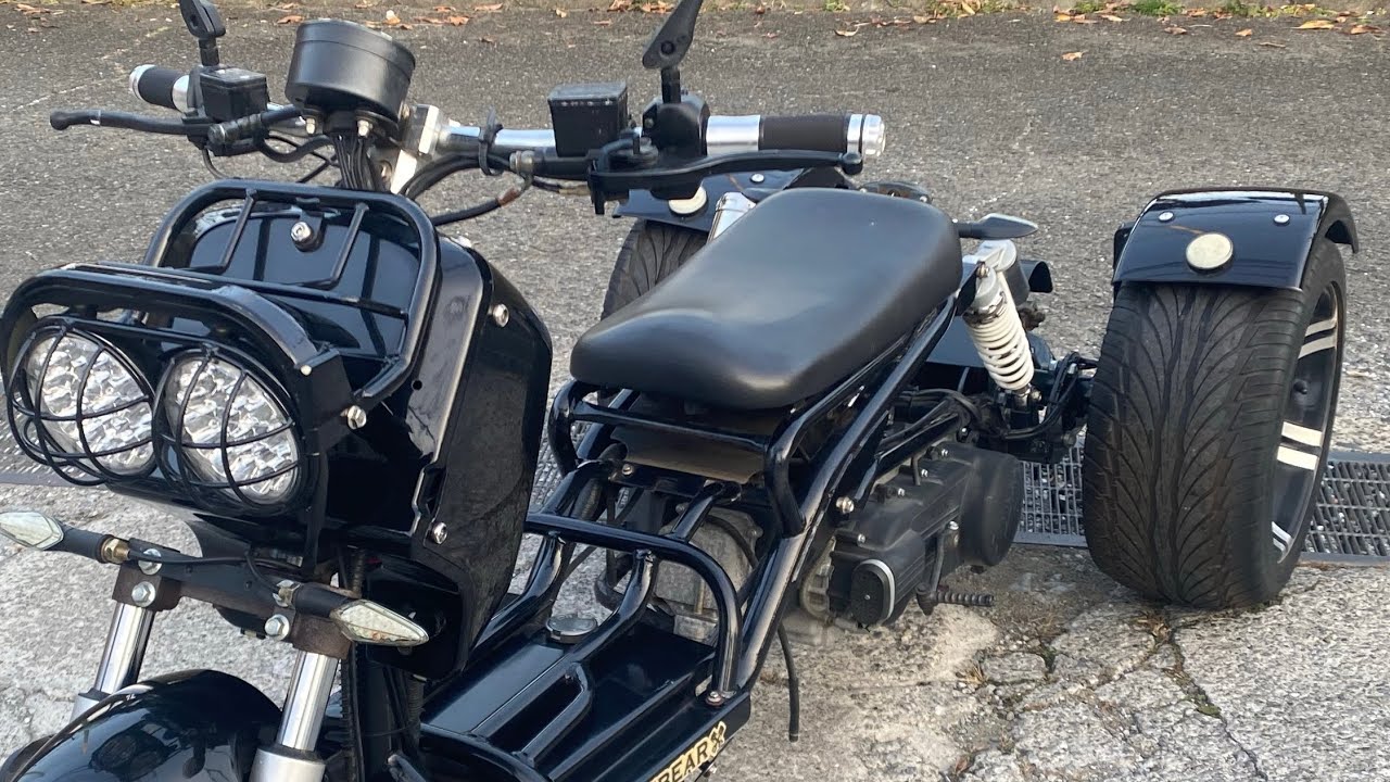 【売約済み】（側車付き軽二輪登録済み）アイスベア150　ズーマー風トライク！綺麗で低走行な格安トライク！【030】