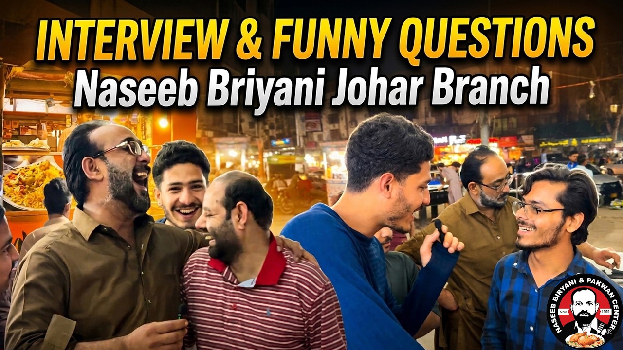 Interview & Funny Questions😂| Naseeb Biryani Johar Branch | @NaseebBiryaniOfficial