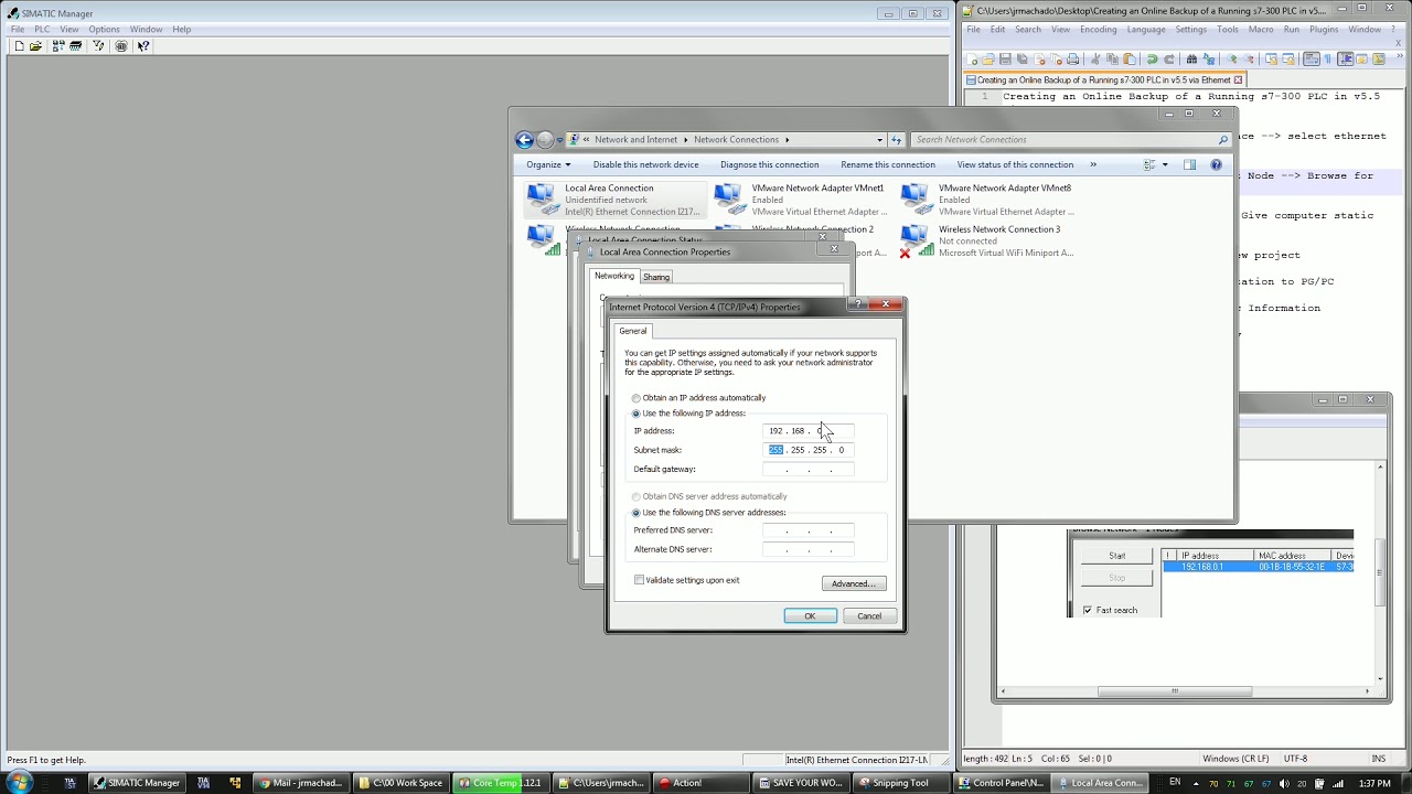 Creating an Online Backup of a Running s7 300 PLC in v5 5 via Ethernet