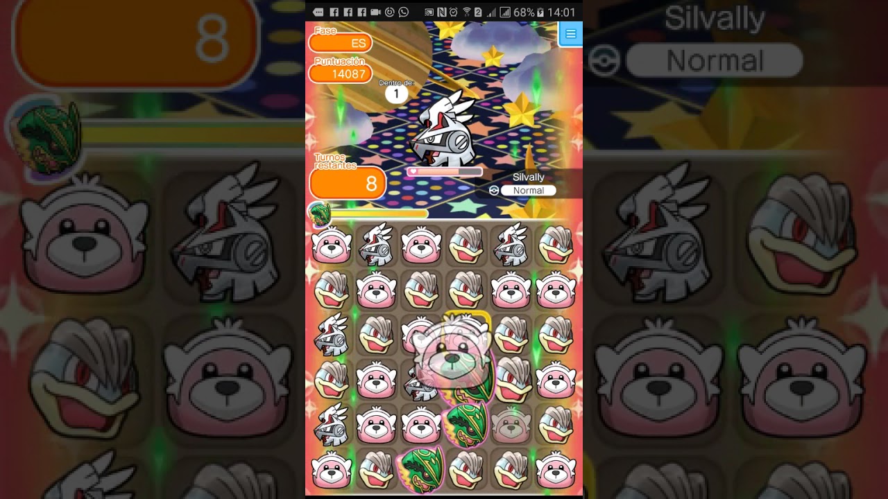 Pokemon Shuffle - Silvally  Sin Items(ItemLess) - UltraReto