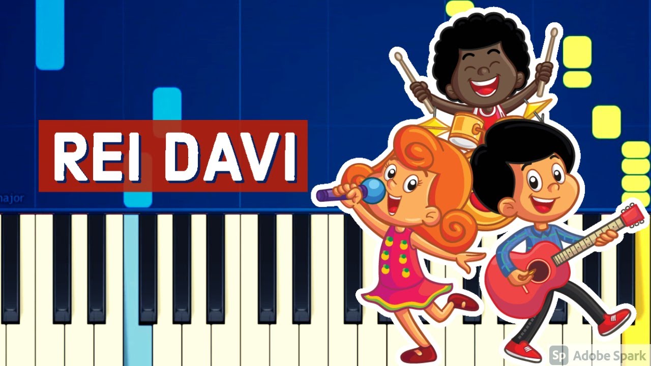 REI DAVI (3 PALAVRINHAS) | TUTORIAL PIANO E TECLADO FÁCIL
