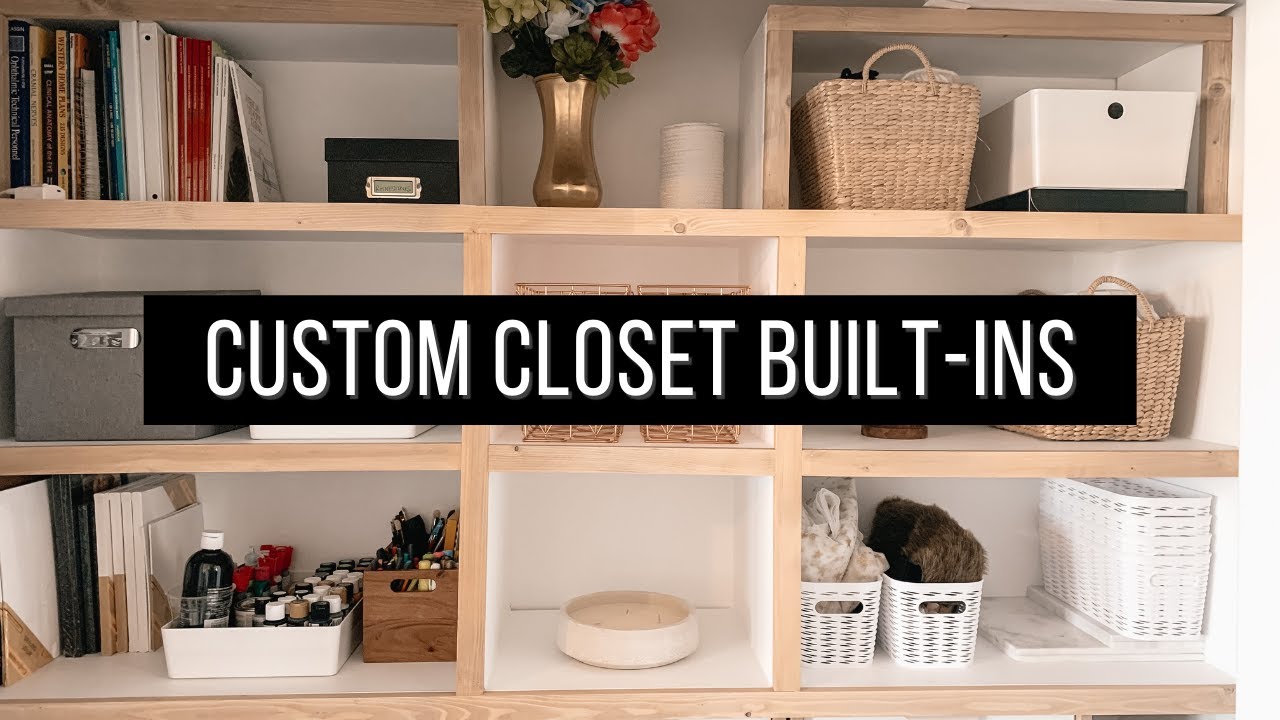 Custom Closet Built Ins - Craft Room Makeover