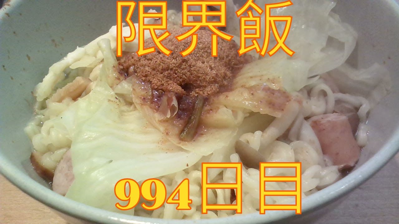 【限界】底辺社会人の晩御飯994日目（ラーメン）