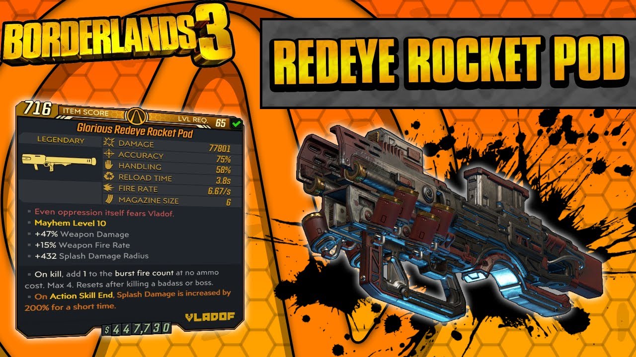 Borderlands 3 | Redeye Rocket Pod Legendary Weapon Guide (Multi-Mortar Strike!)