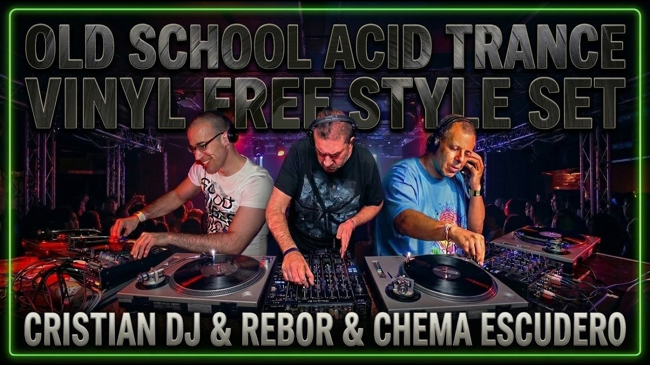 Pure 90s Acid Trance on Vinyl 🔊 Old School Free Session |  Chema Escudero & Cristian DJ & Rebor