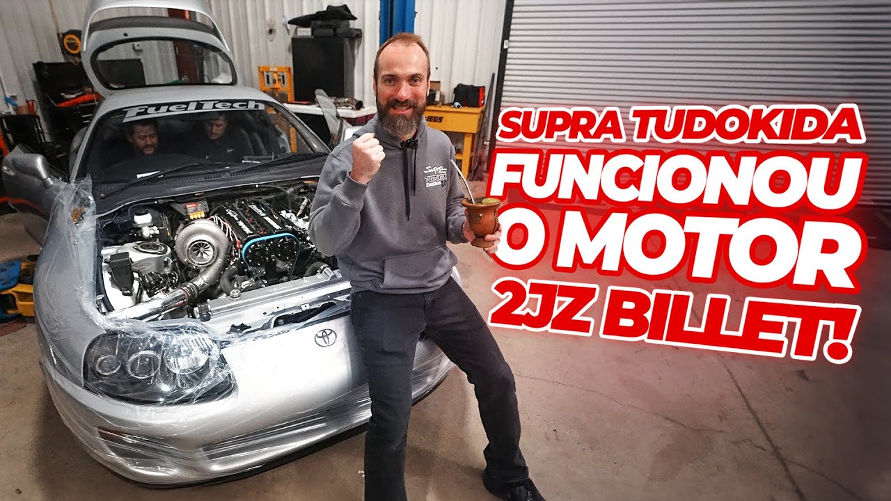 FUNCIONOU meu Supra MK4 com motor 2JZ 3.4 turbo #tudokida billet e câmbio 10 marchas