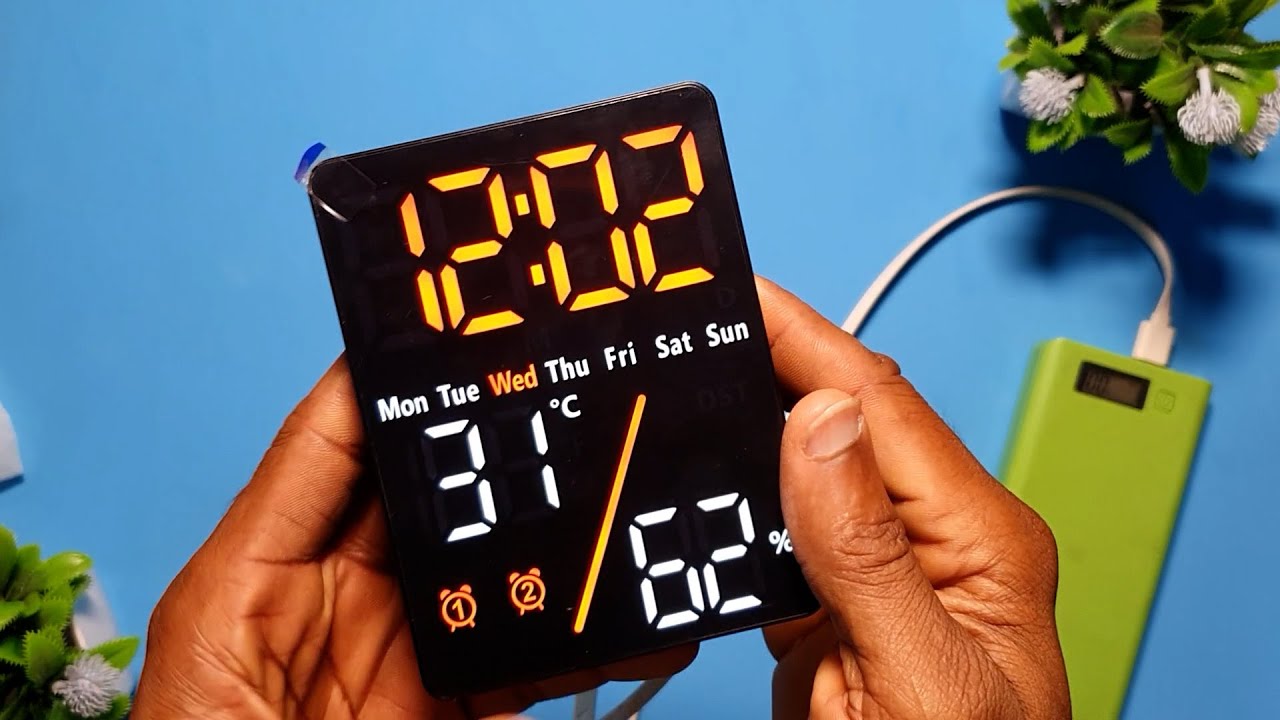 DS 6662 Digital LED Alarm Clock with Humidity & Temperature | Review & Settings