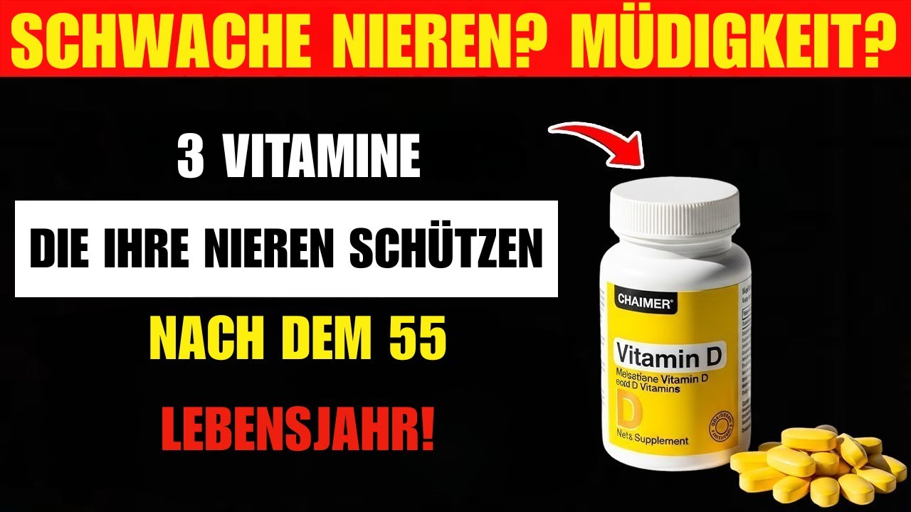 Warum unsere Nieren nach dem 55. Lebensjahr erschöpfen: 3 lebenswichtige Vitamine für Ihre Nieren 💊