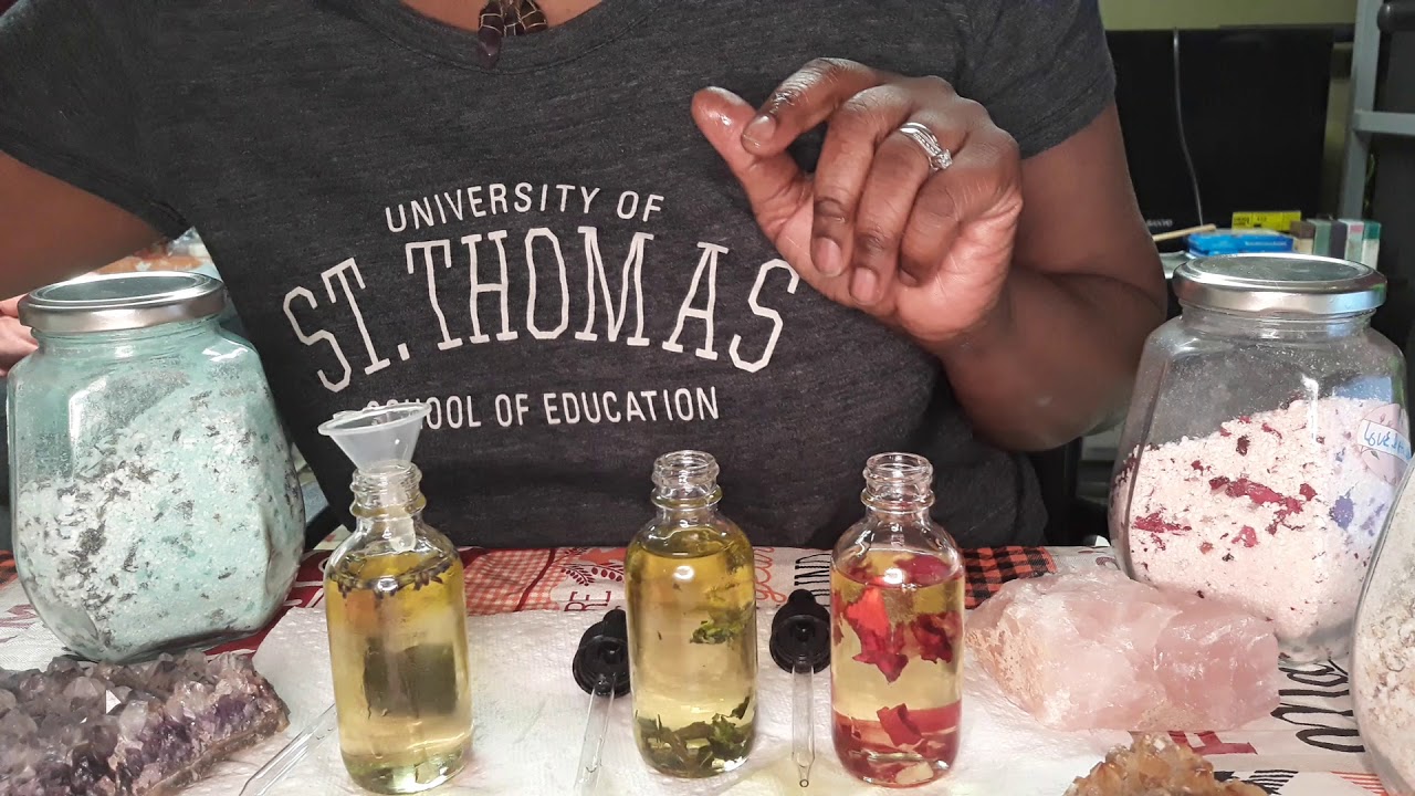 My infused body oils. Quick and easy. DIY