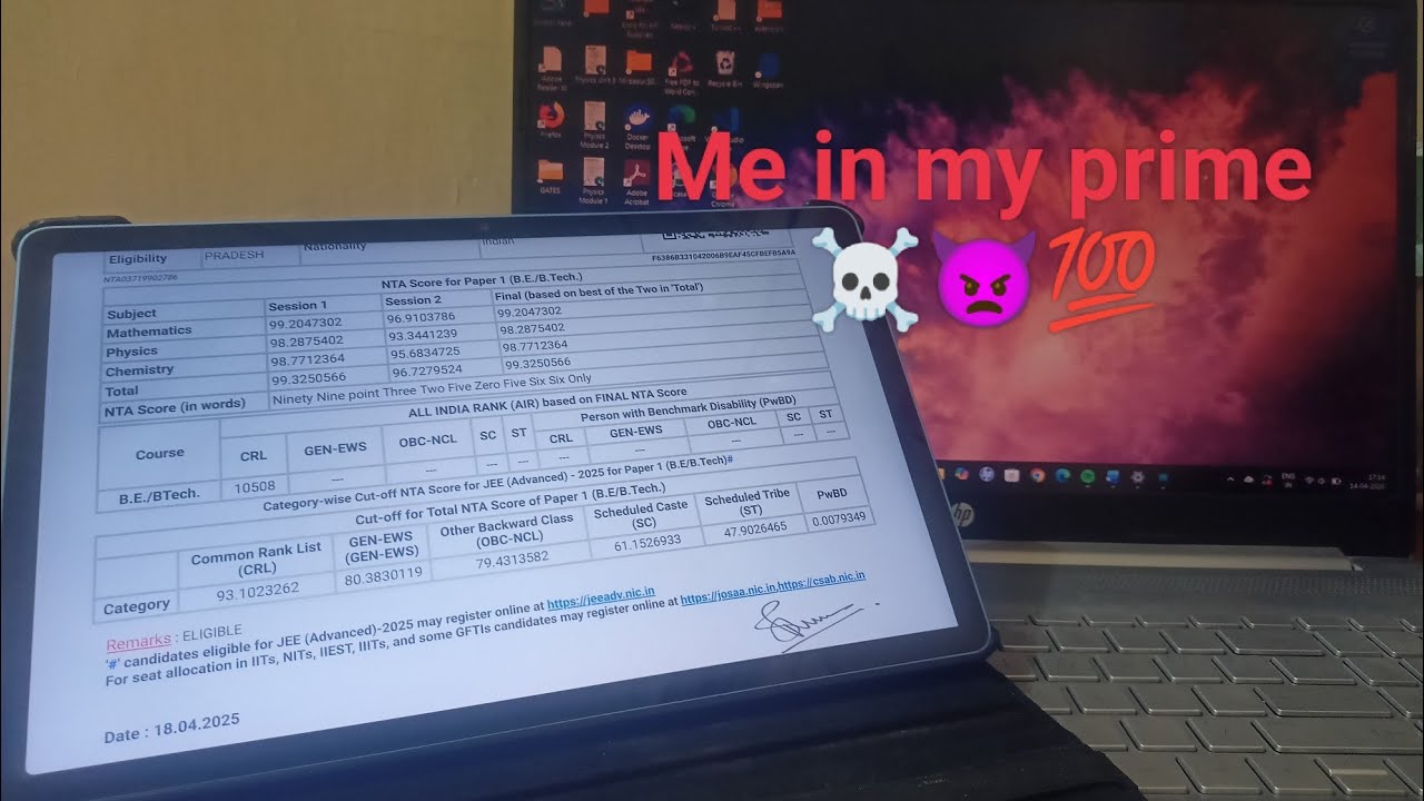 My JEE mains 2025 Result 🤩😻/ Me in my prime ☠️👿💯