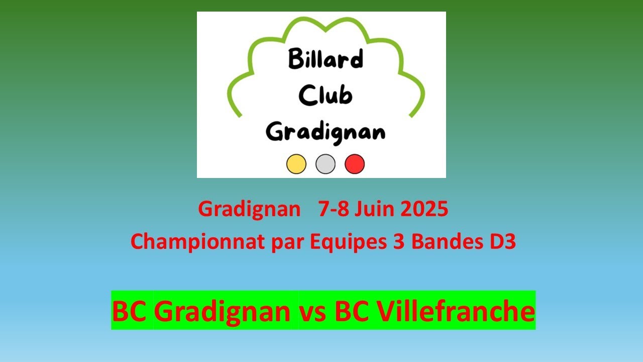 3B D3 - GRADIGNAN - VILLEFRANCHE -  Bill A