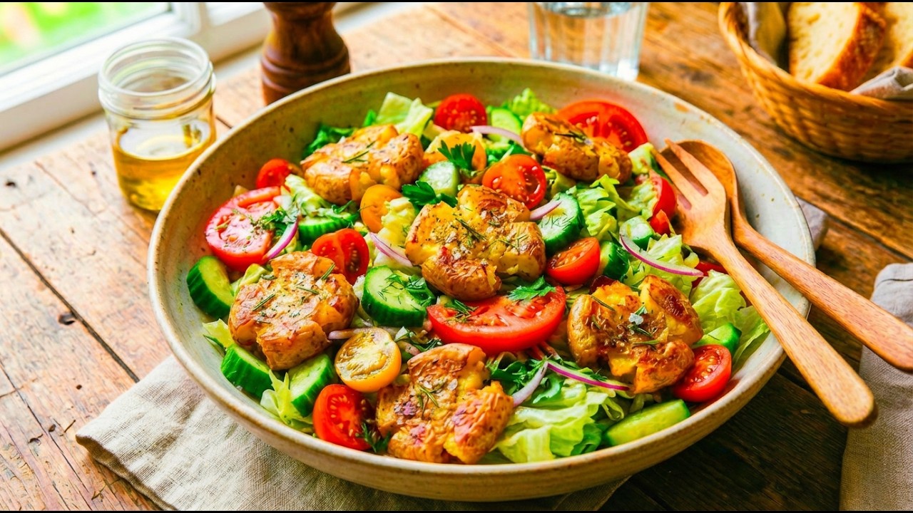 Der BESTE knusprige Kartoffelsalat, den du je probiert hast! | Einfach & unglaublich lecker!